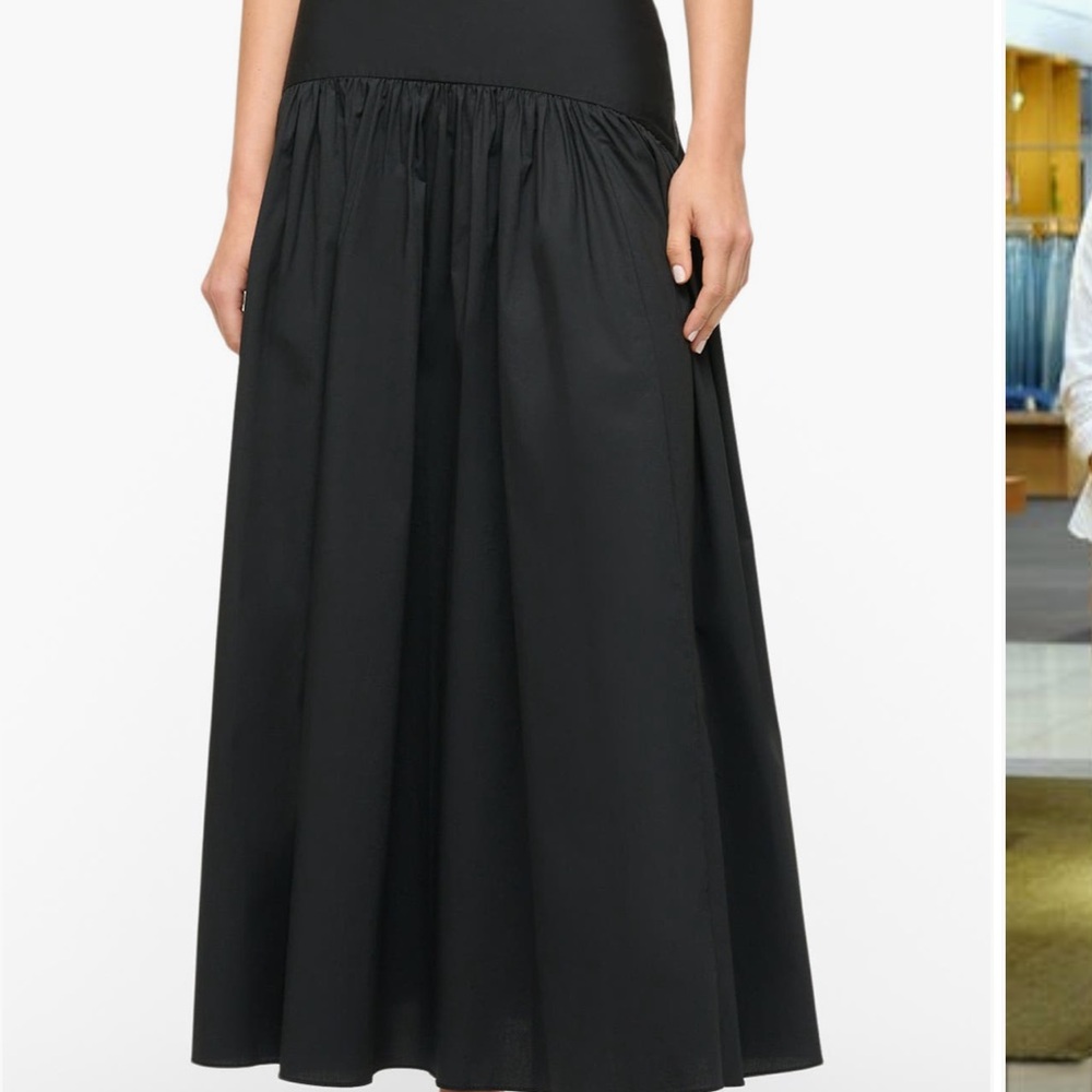 STAUD Black A-Line Skirt
